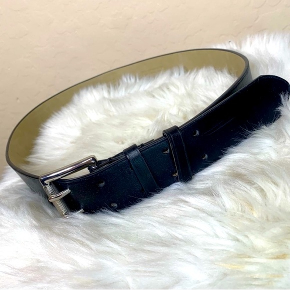 Talbots Black Double Leather Belt